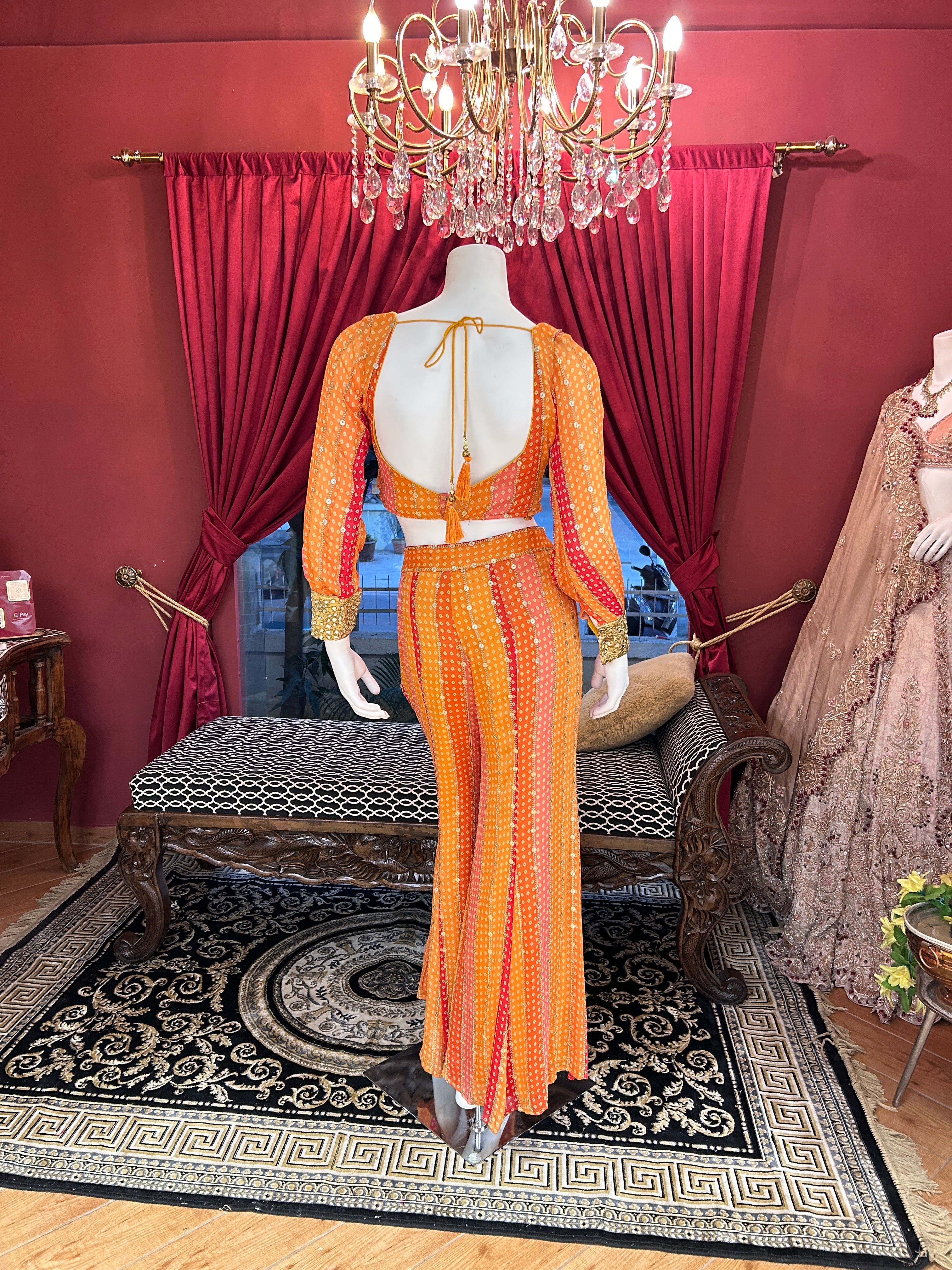 Rust Orange Festive Co-ord Set