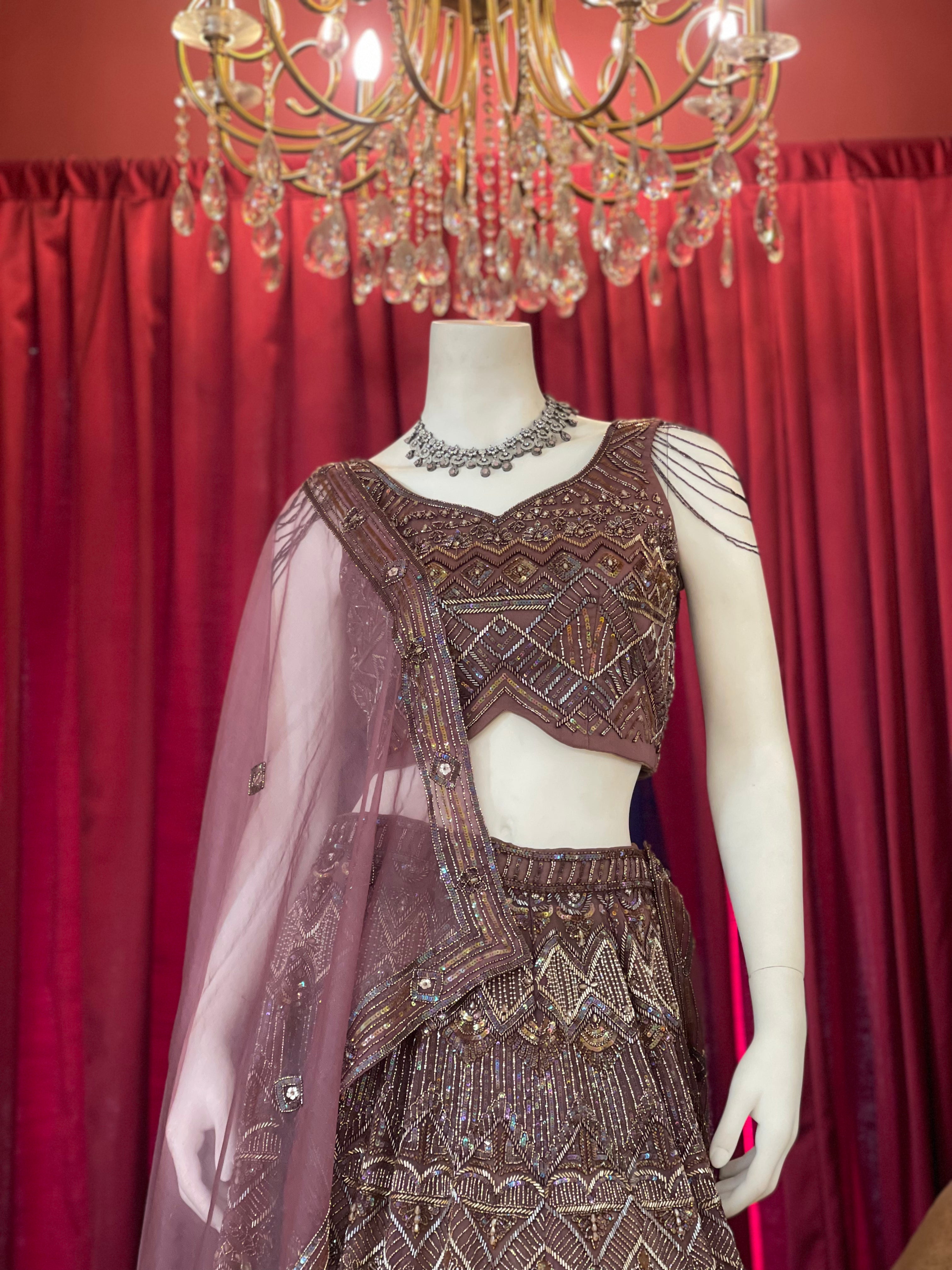 Mauve Dusk Sequin Bead Work Set