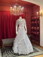 Lavender Grey Heavy Chikankari & Sequin Lehenga Set