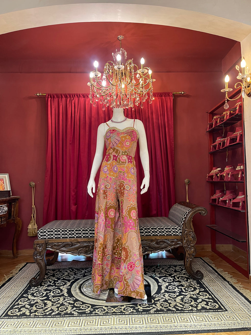 Multi-Color Floral Print Printed Jumpsuit