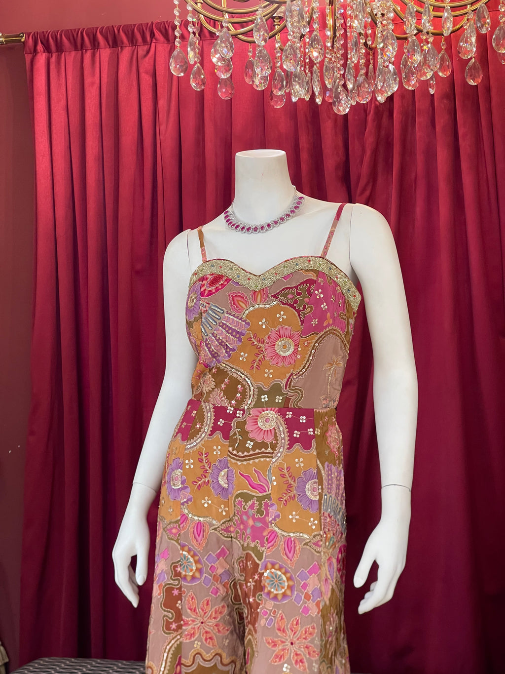Multi-Color Floral Print Printed Jumpsuit