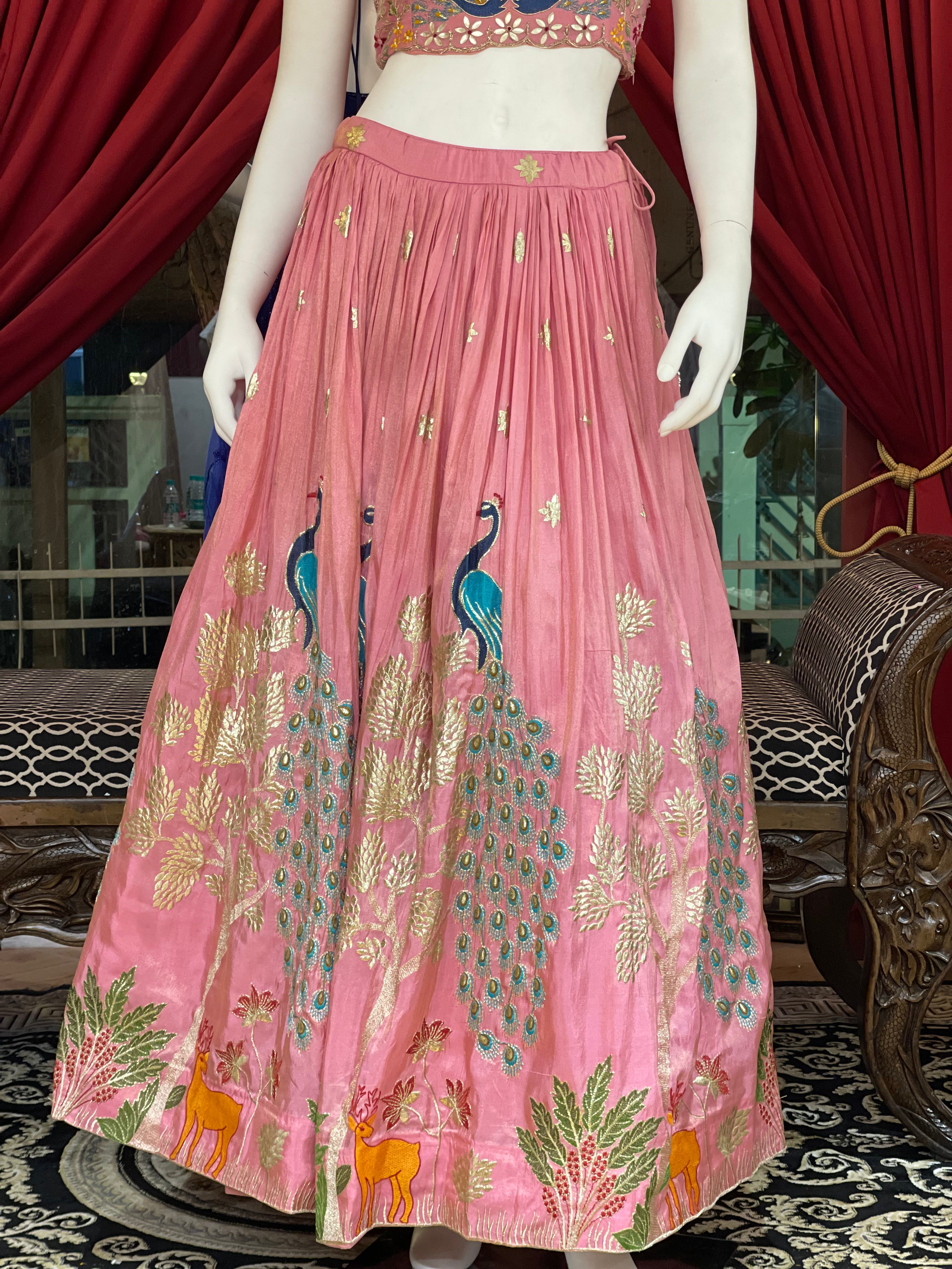 Pink Peacock Garden Lehenga X Devanshi