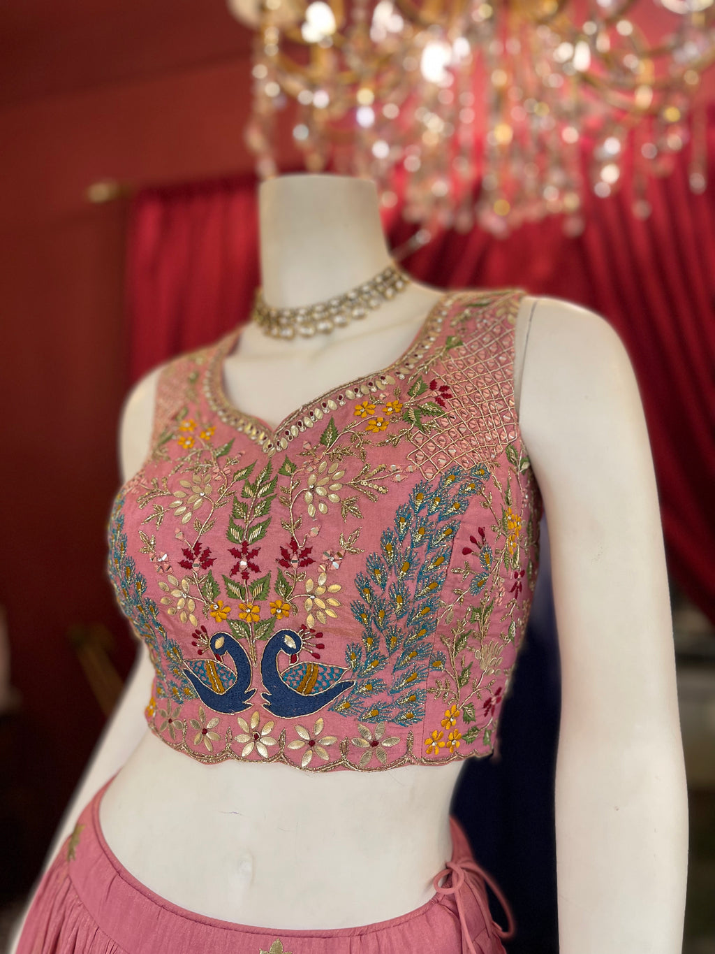Pink Peacock Garden Lehenga X Devanshi