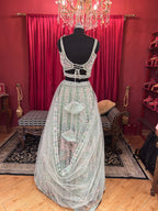 Mint Green Embroidered Lehenga Set