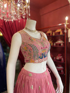 Pink Peacock Garden Lehenga X Devanshi