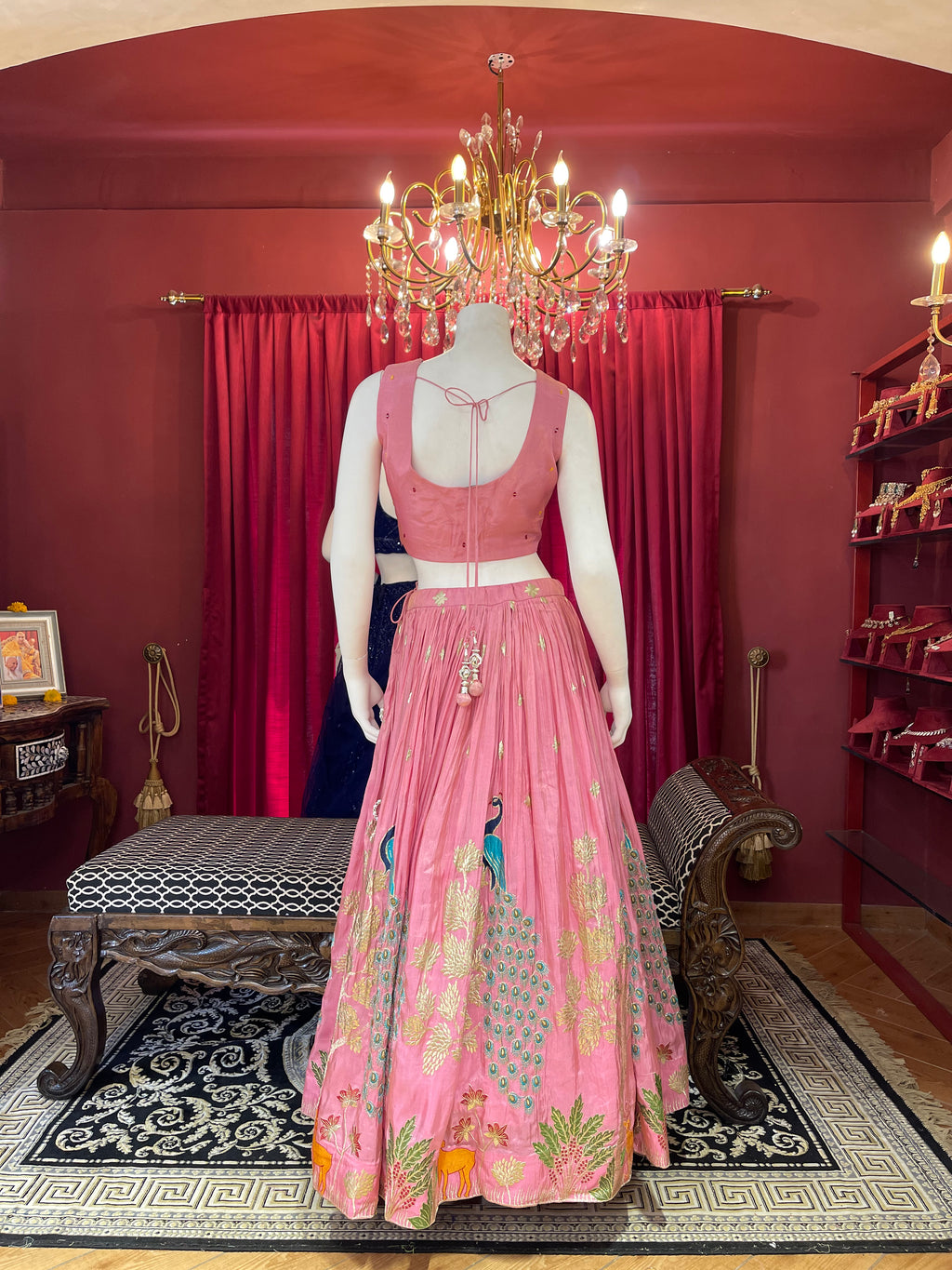 Pink Peacock Garden Lehenga X Devanshi