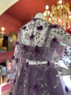 Plum Pleated Lehenga Set