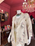 White Silver Handwork Co-ord Set