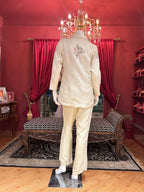 White Silver Handwork Co-ord Set