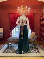 Green Mirror Work Plazzo Set