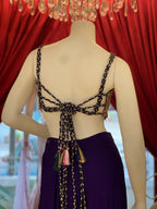 Purple Mirror Work Plazzo Set X Orepiya