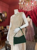 Pearl White Draped Sequin Saree Gown X Orepiya