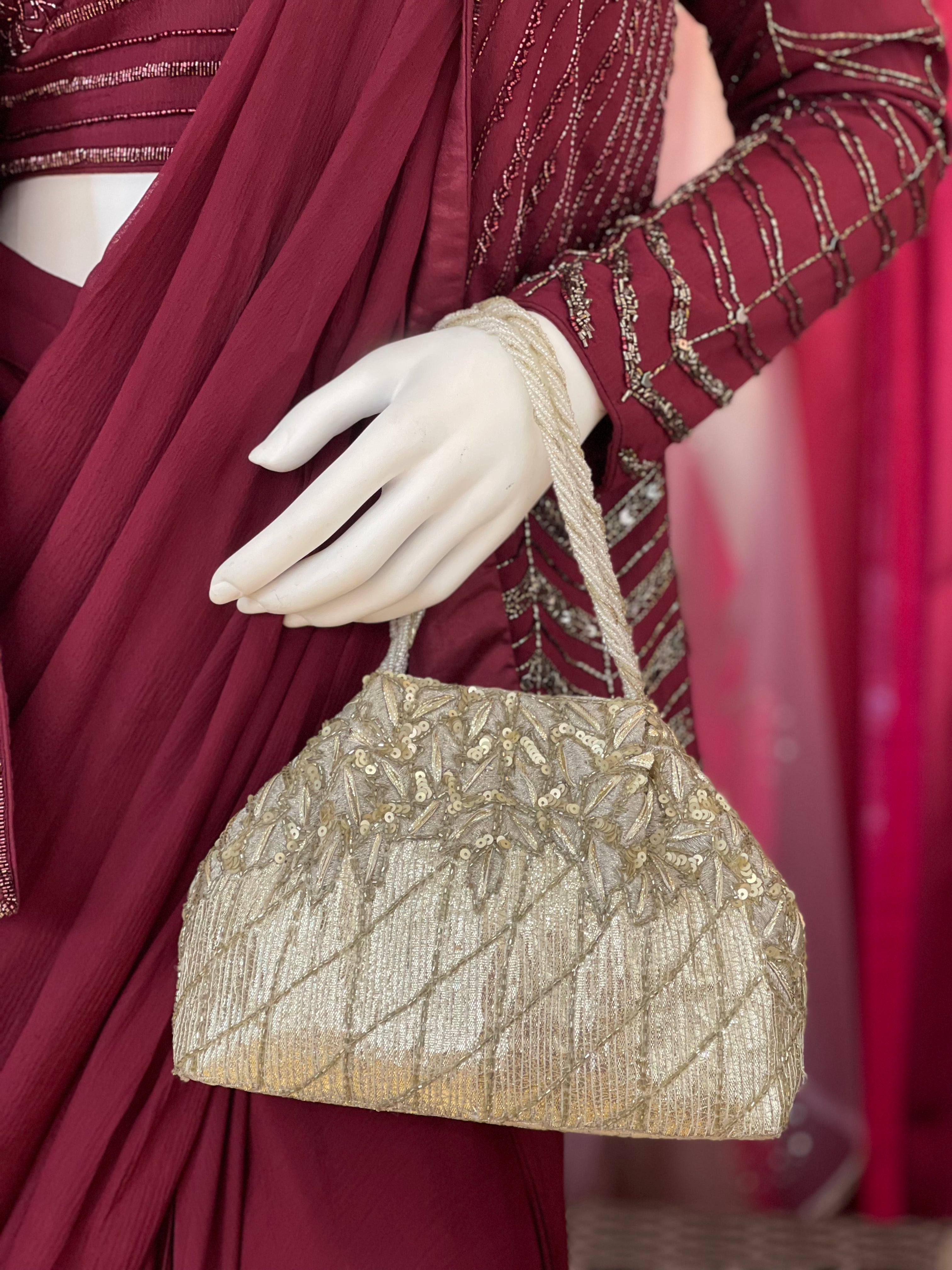 Wine Draped Saree with Jacket
