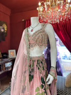 Blush Pink Garden Lehenga Set