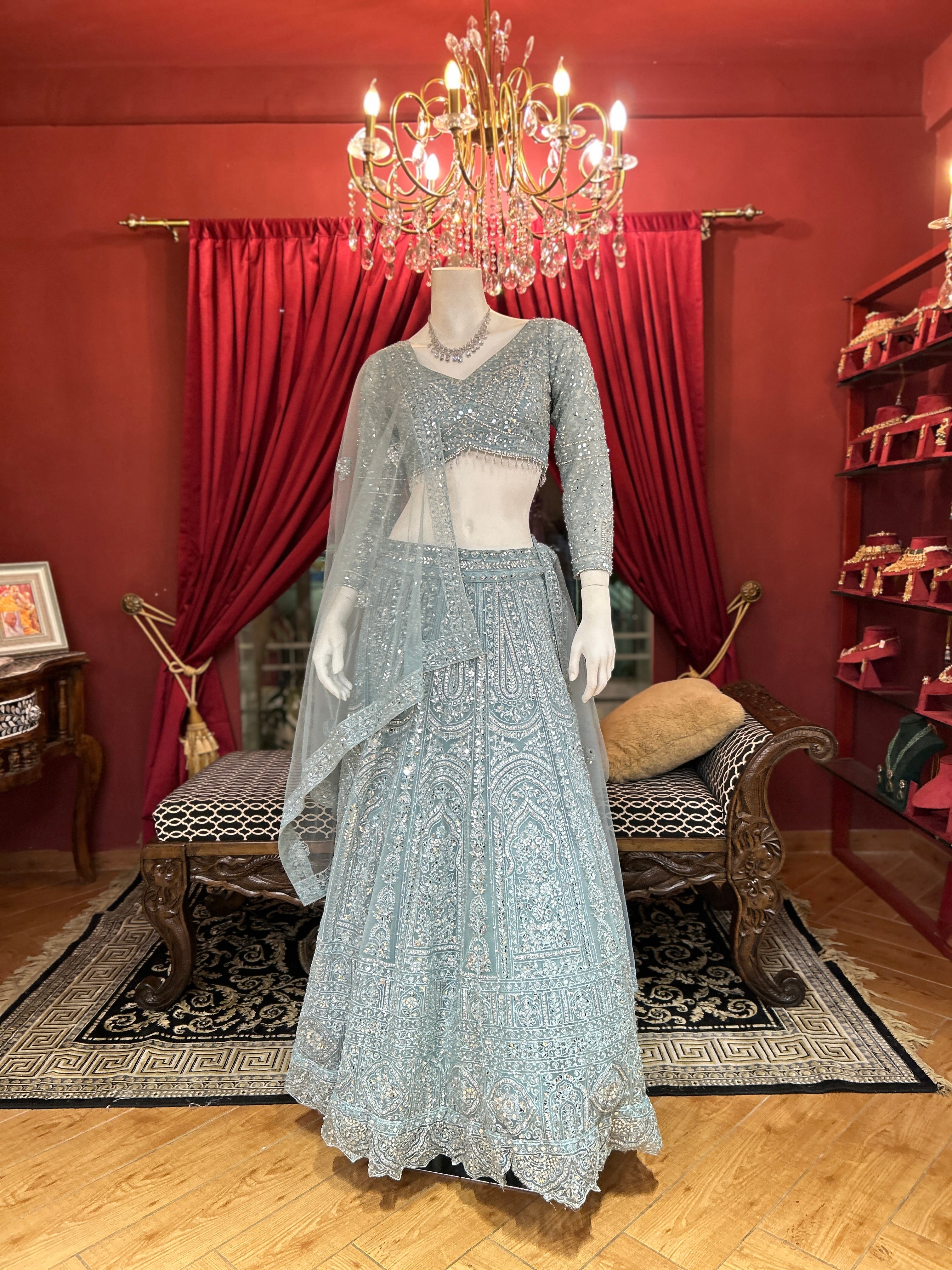 Pastel Blue Lehenga