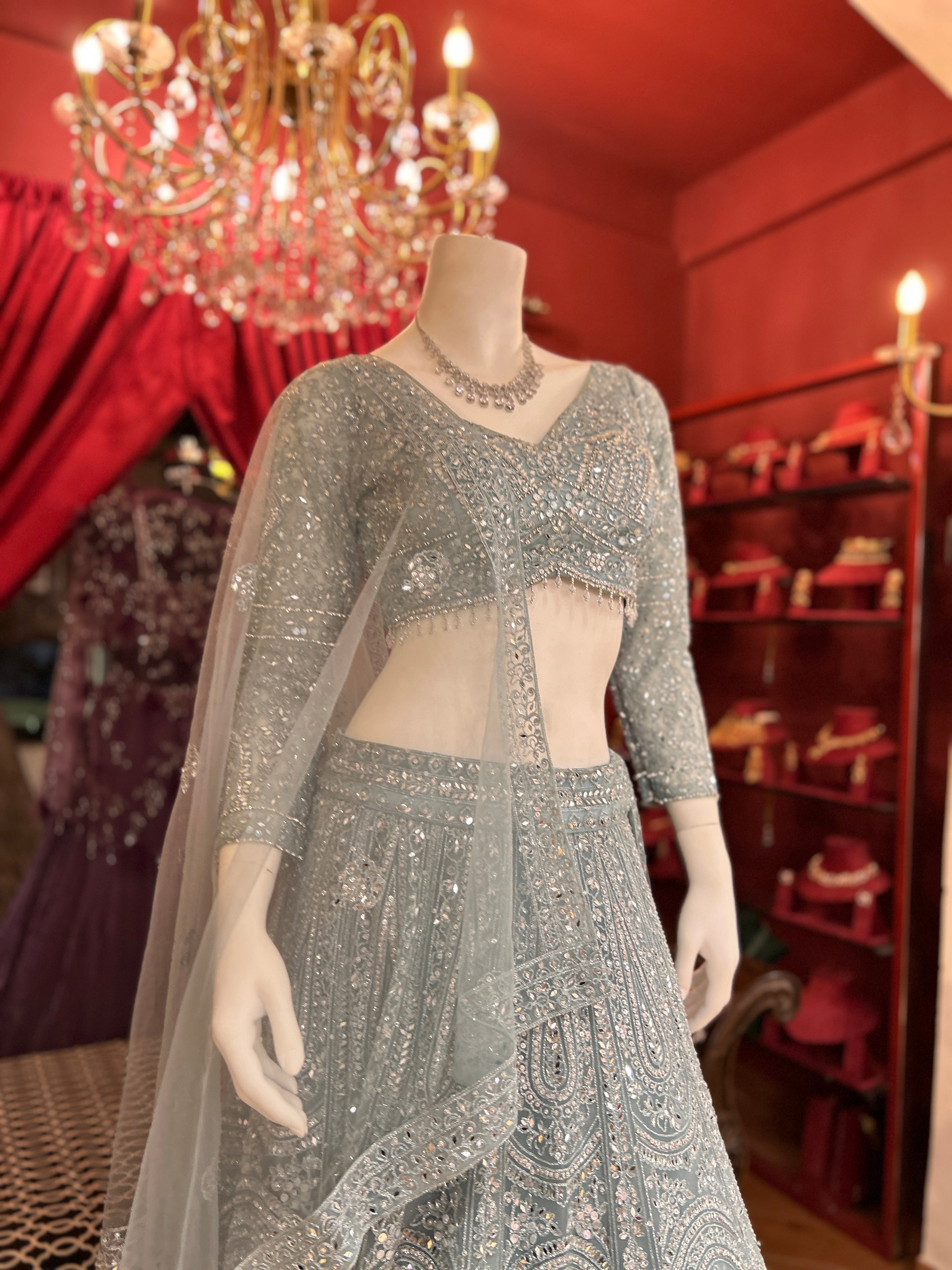 Pastel Blue Lehenga