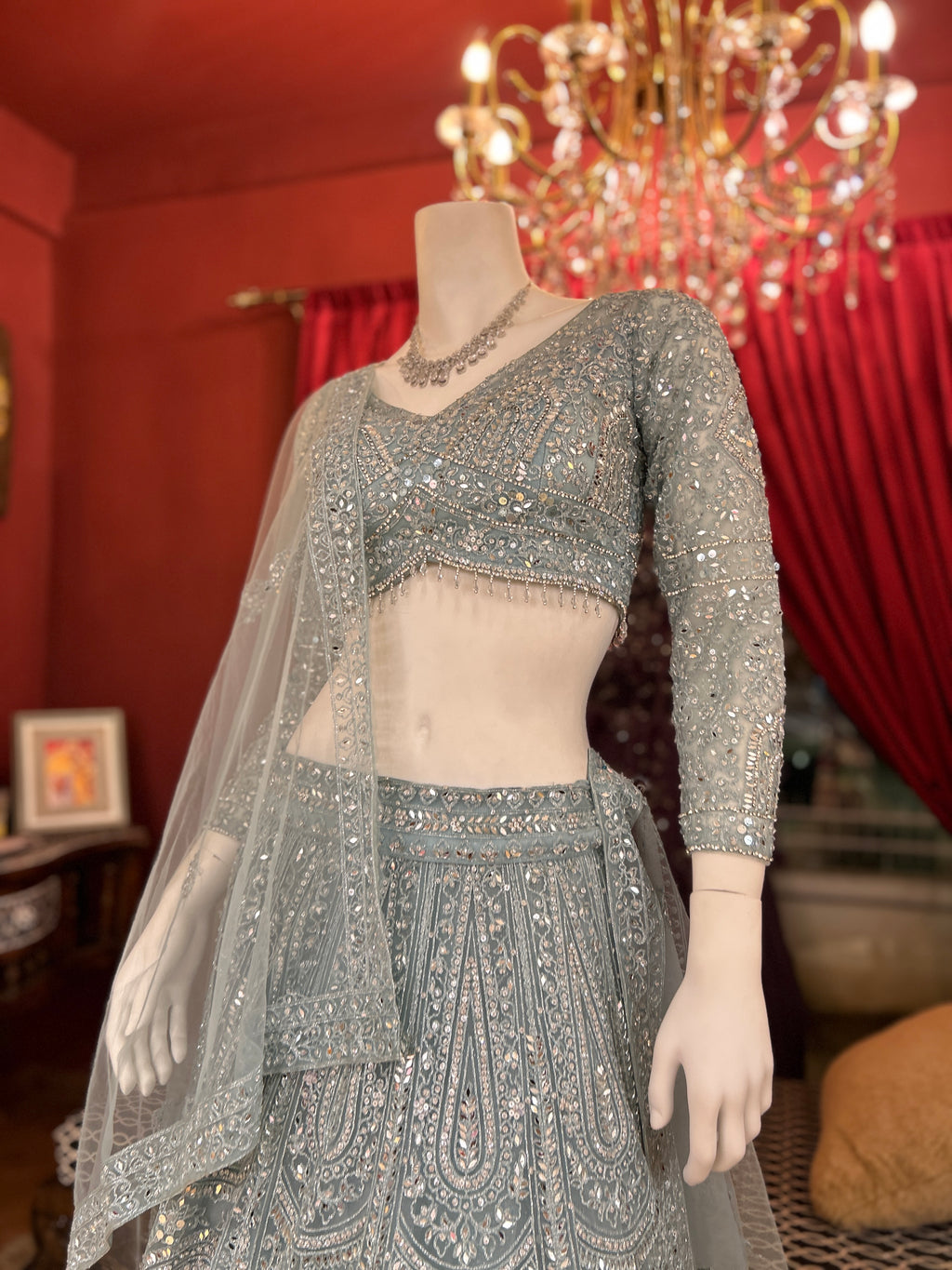 Pastel Blue Lehenga