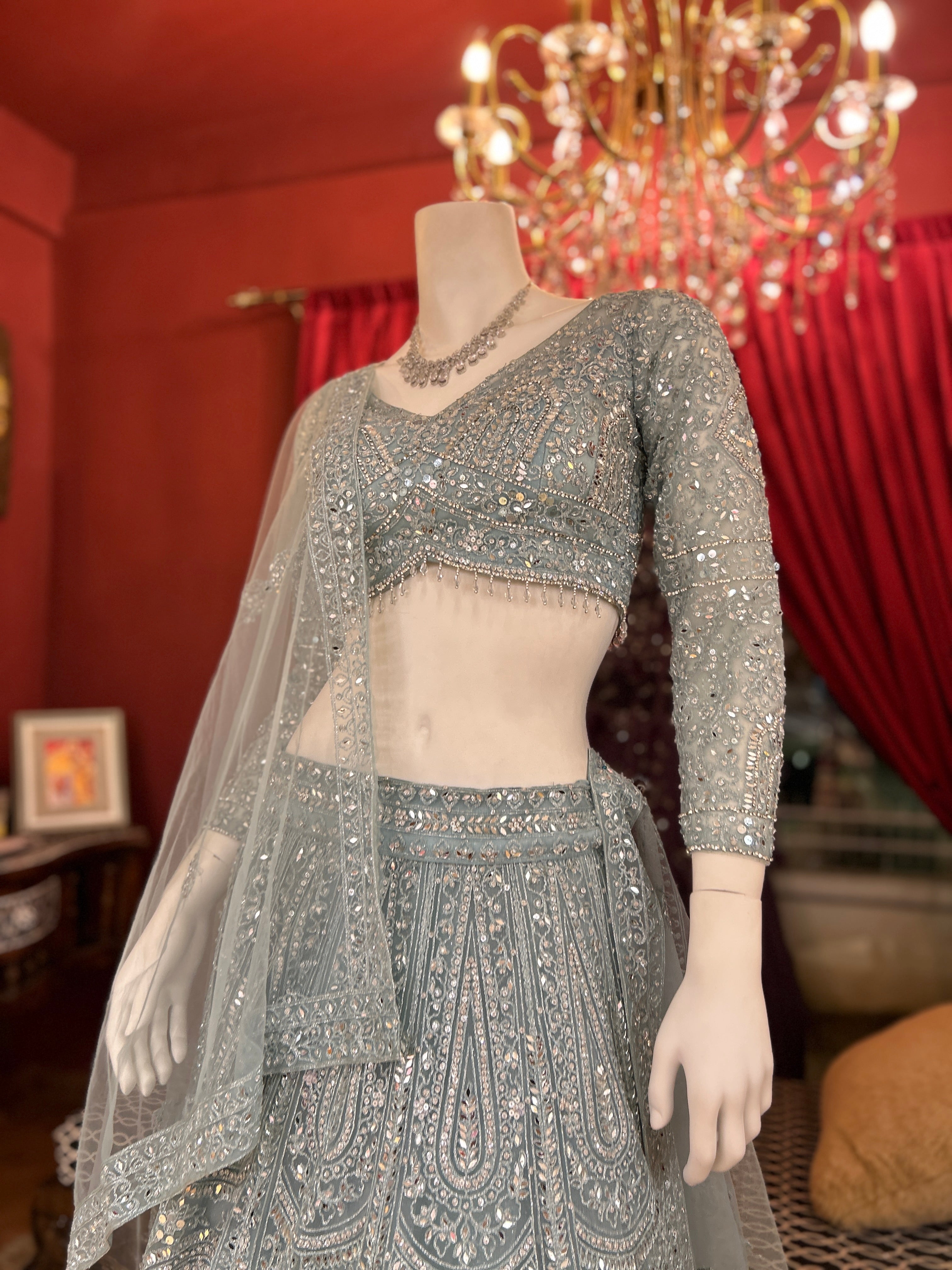 Pastel Blue Lehenga