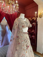 Pastel Floral Threadwork lehenga