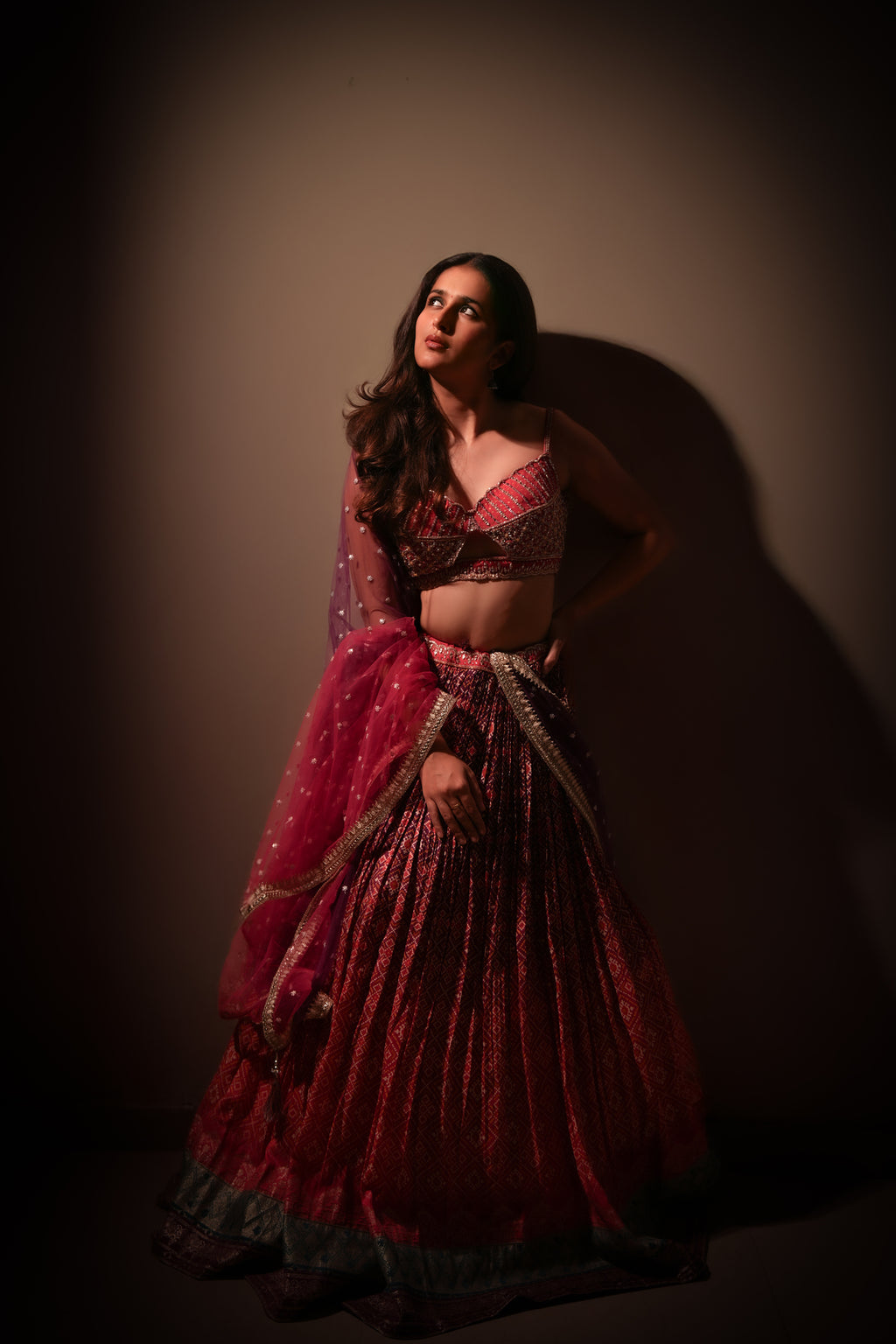 Spegetti Printed Bandhani Lahenga Choli X Payal Soni