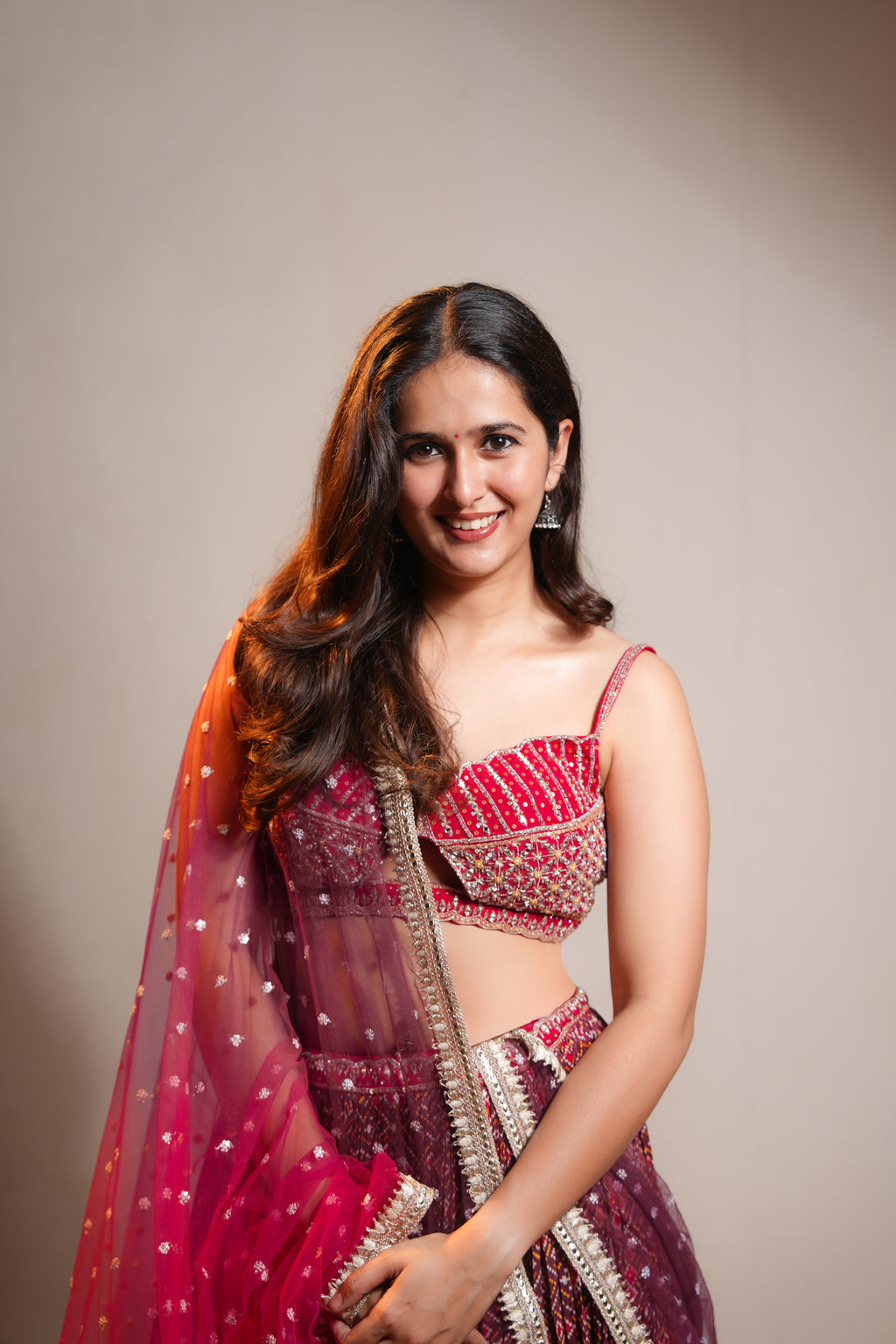 Spegetti Printed Bandhani Lahenga Choli X Payal Soni