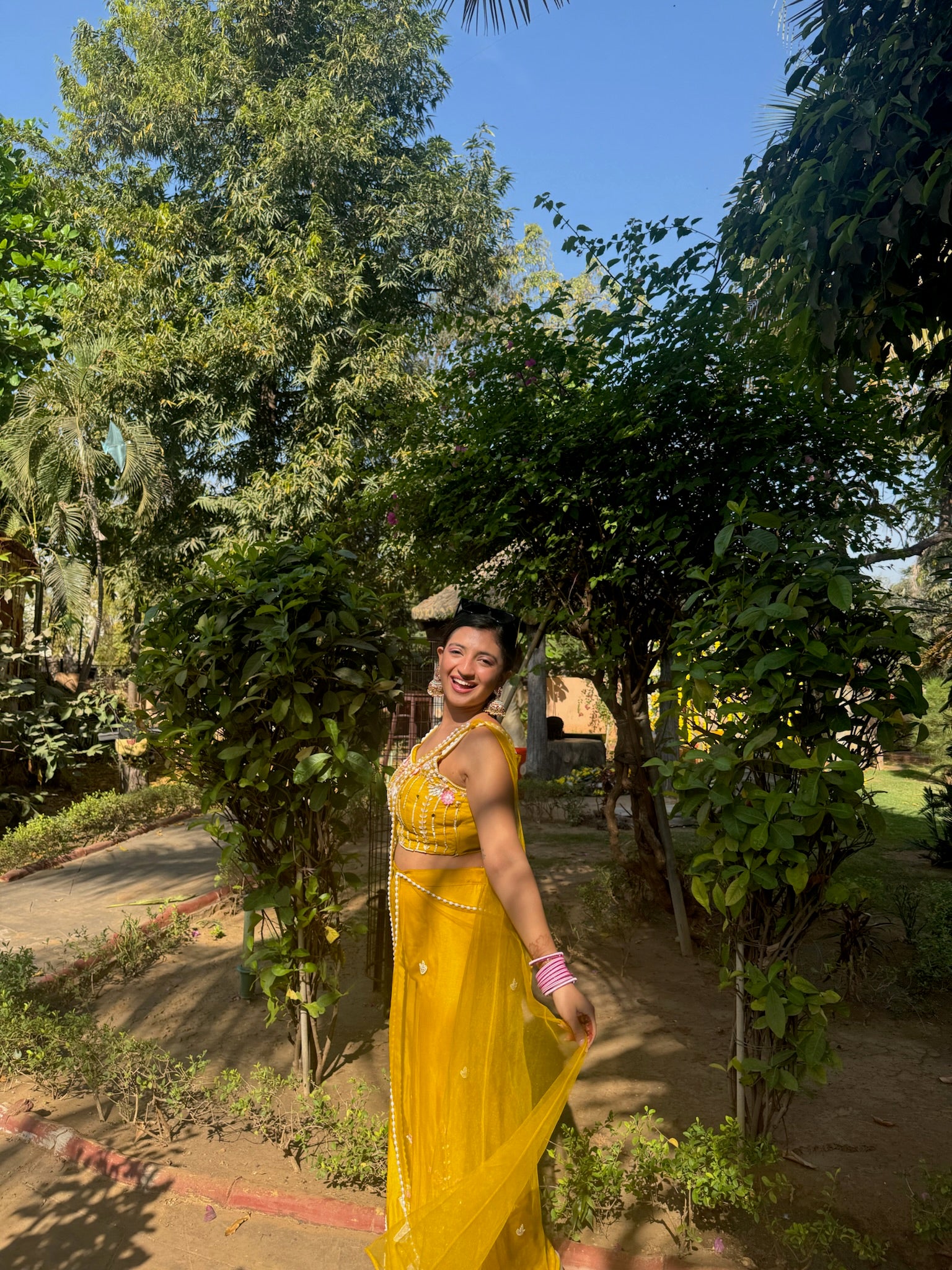 Yellow Work Palazzo Set