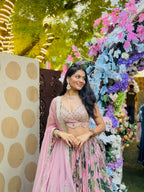 Blush Pink Garden Lehenga Set