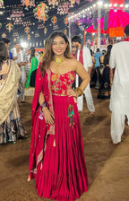 Floral Corset Sea Shell Lehenga Set X Orepiya