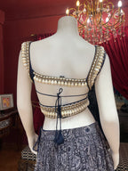 Blue Printed Shell Detail Lehenga