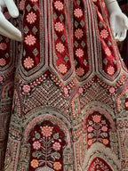 Red Bridal Velvet Floral