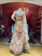 Peach Silk Floral Bridal