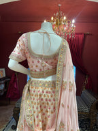 Peach Silk Floral Bridal