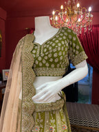 Green Asopalav Lehenga