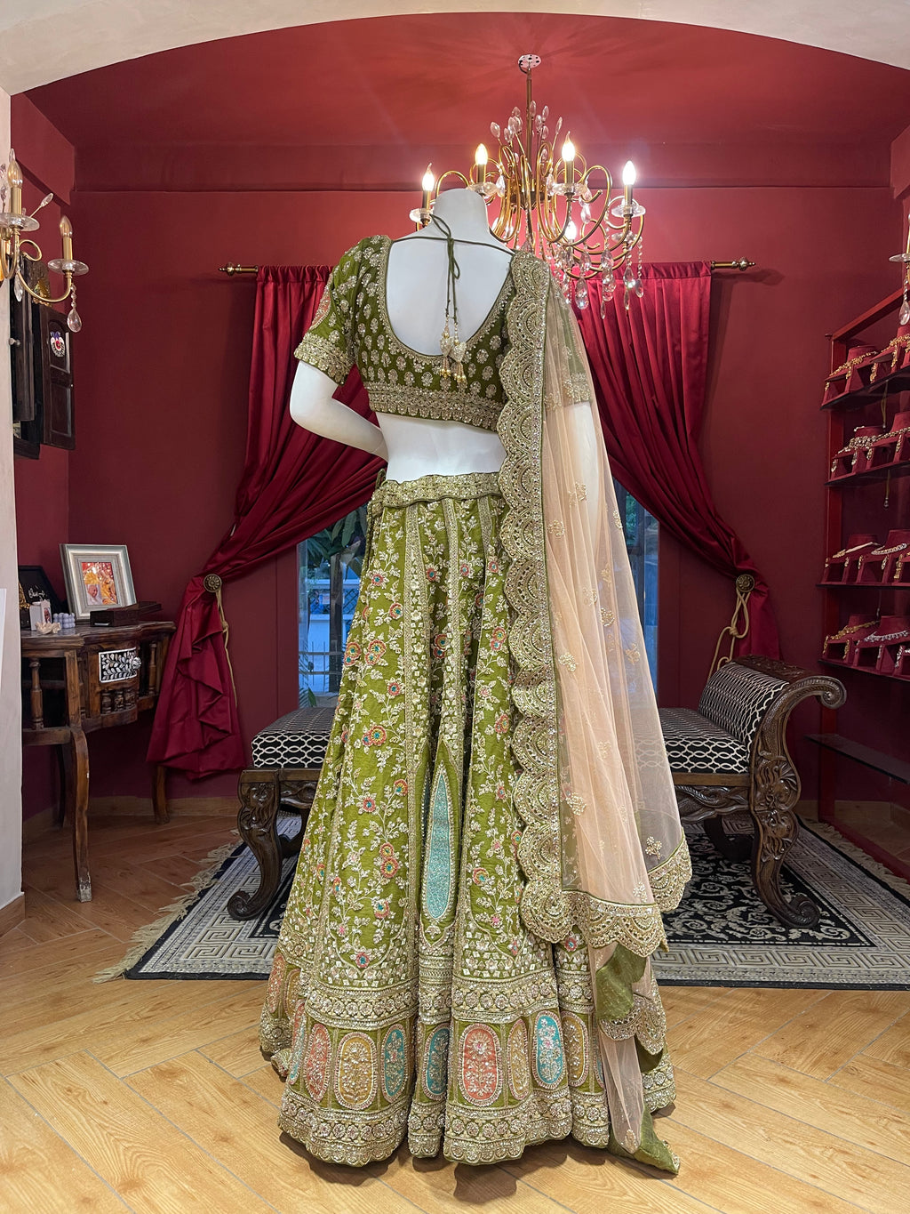 Green Asopalav Lehenga