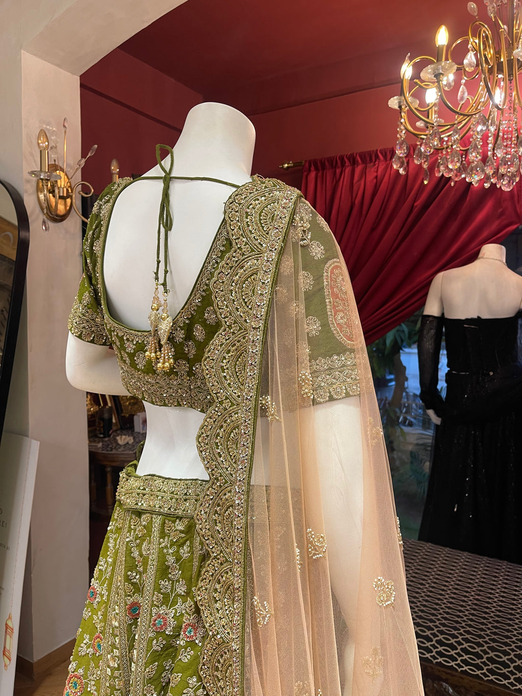 Green Asopalav Lehenga