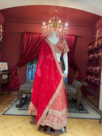 Red Bridal With Zari Work
