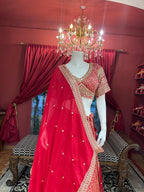 Red Bridal With Zari Work