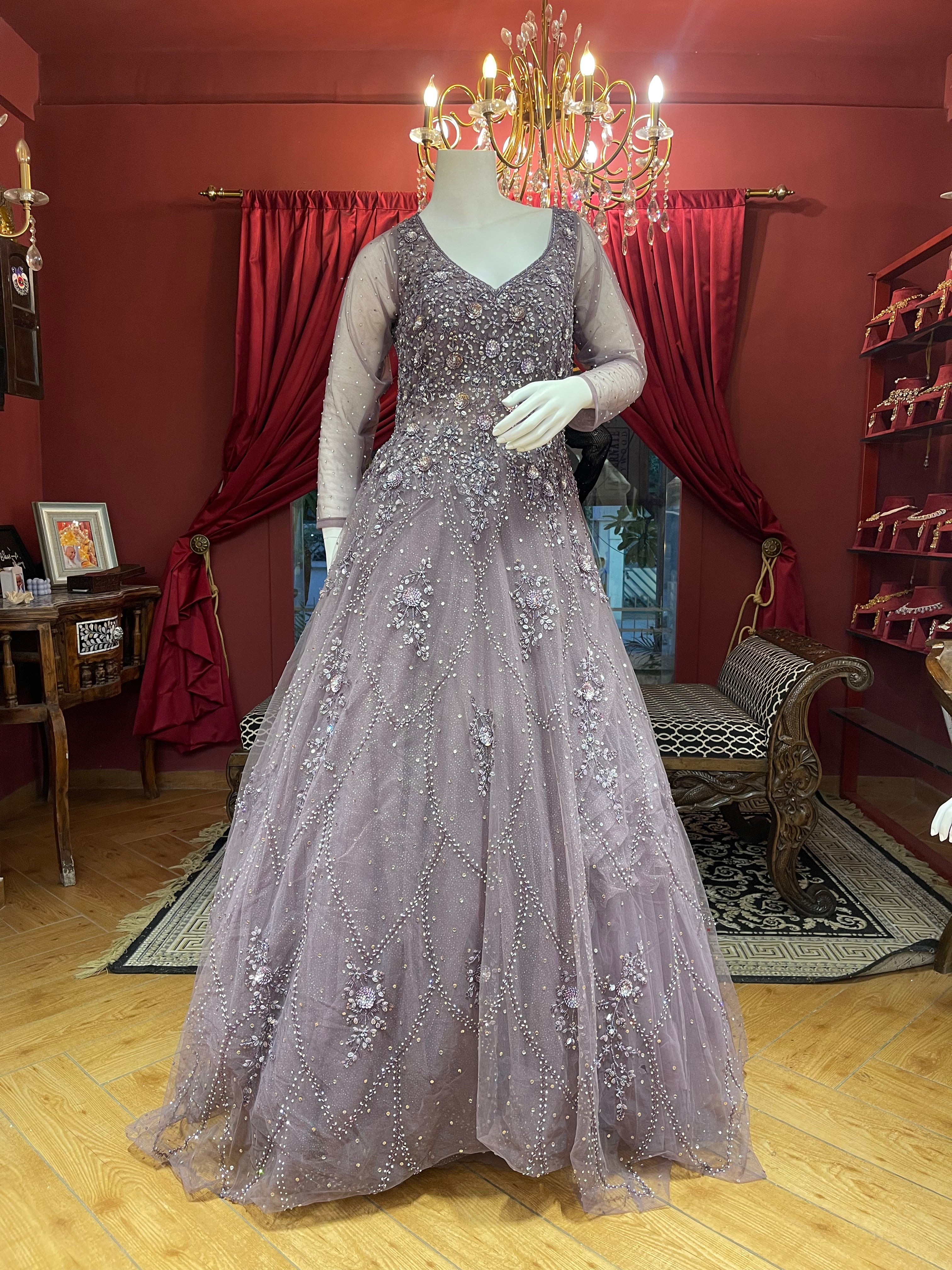 Onion Net Full Sleeves Gown