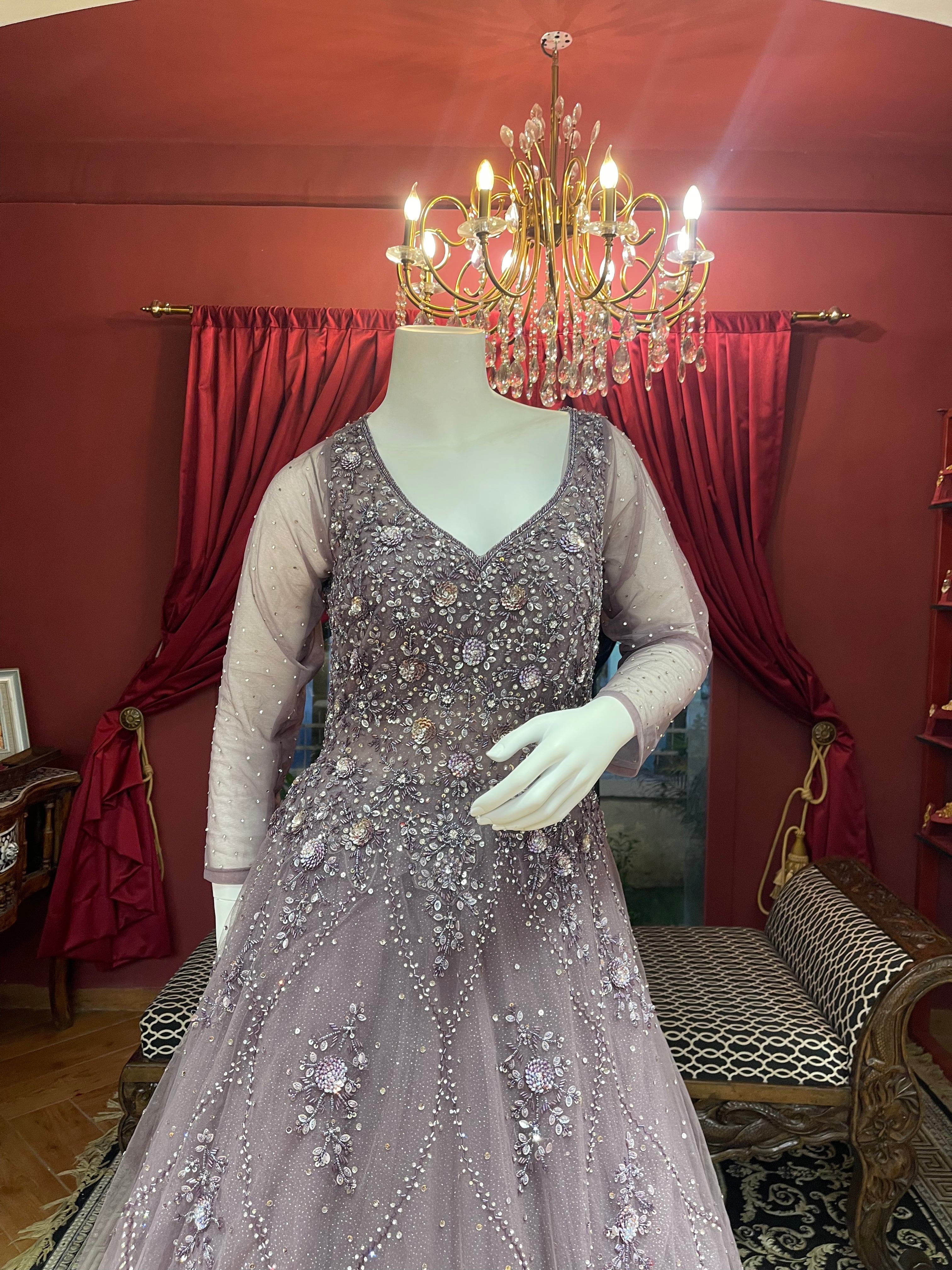 Onion Net Full Sleeves Gown