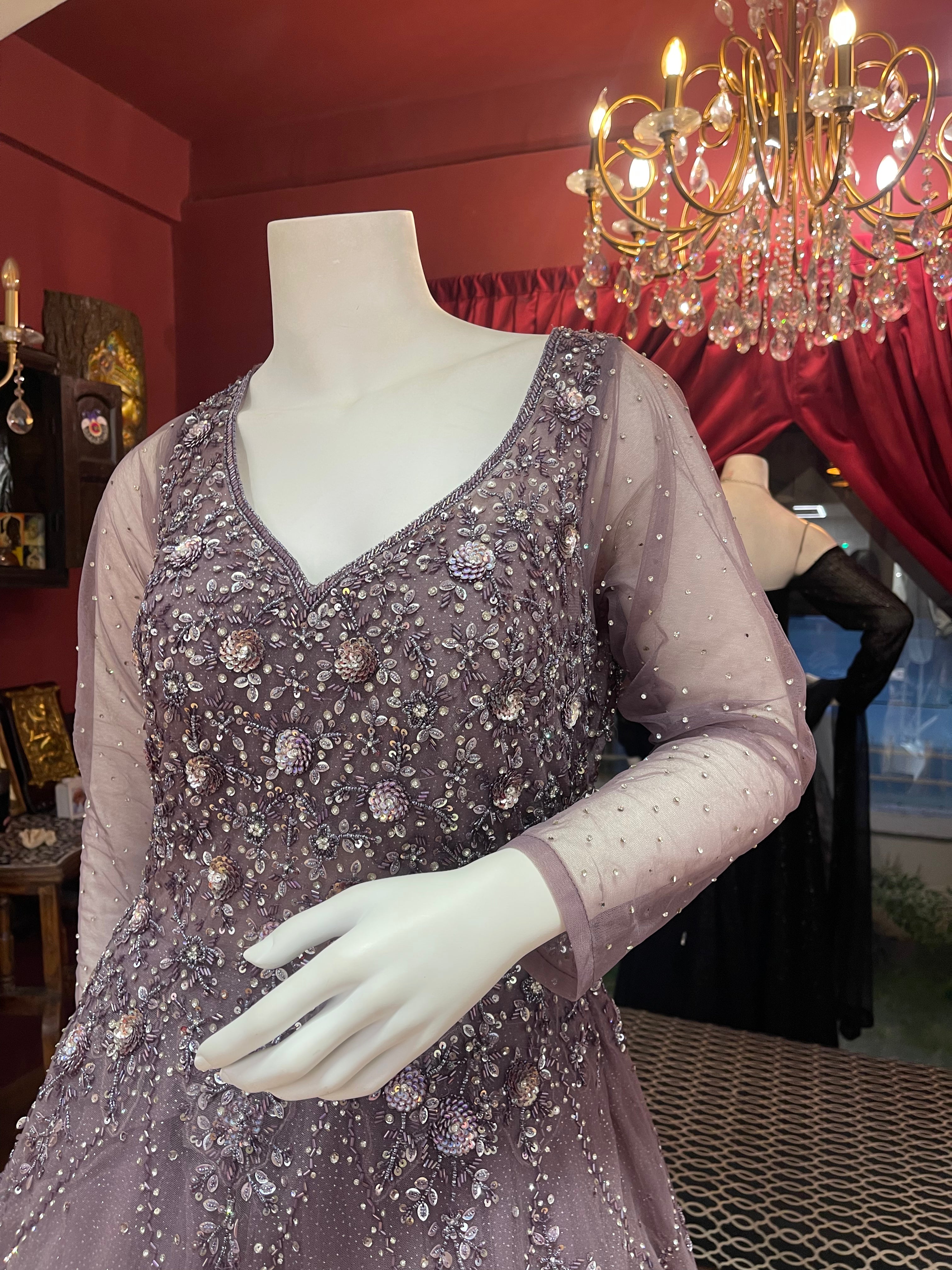 Onion Net Full Sleeves Gown