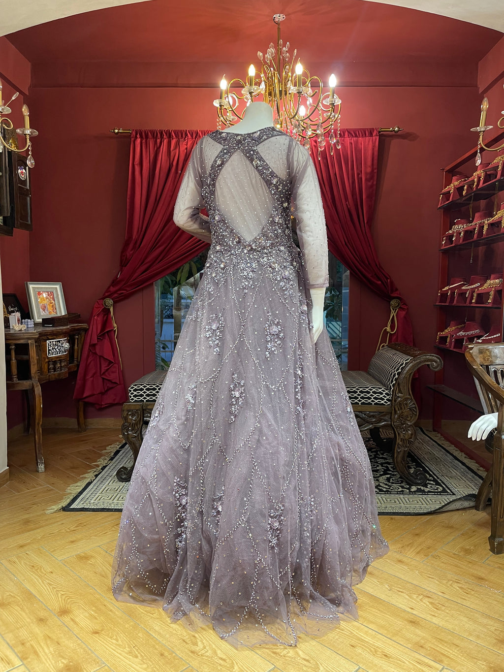 Onion Net Full Sleeves Gown