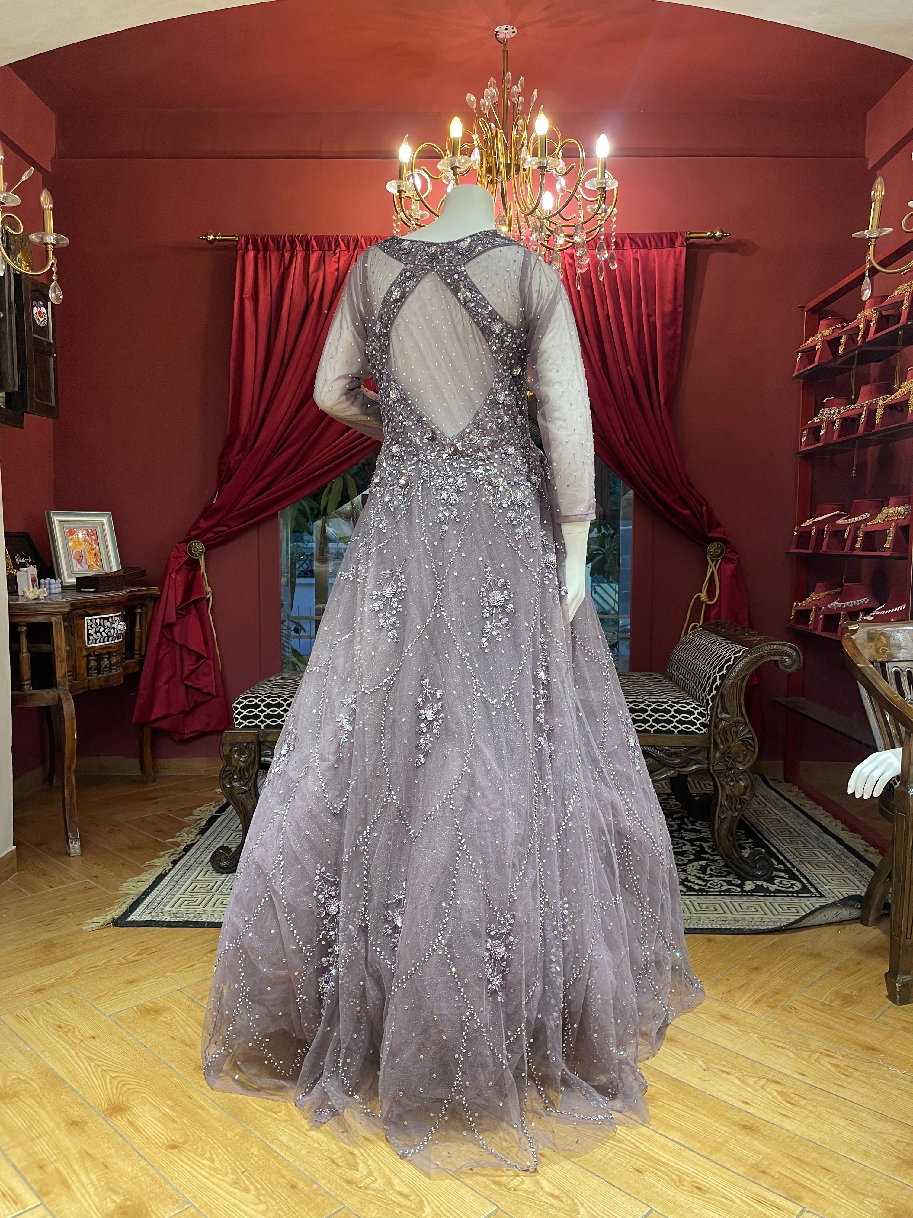 Onion Net Full Sleeves Gown