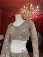 Onion Floral Work Lehenga