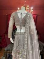 Onion Floral Work Lehenga