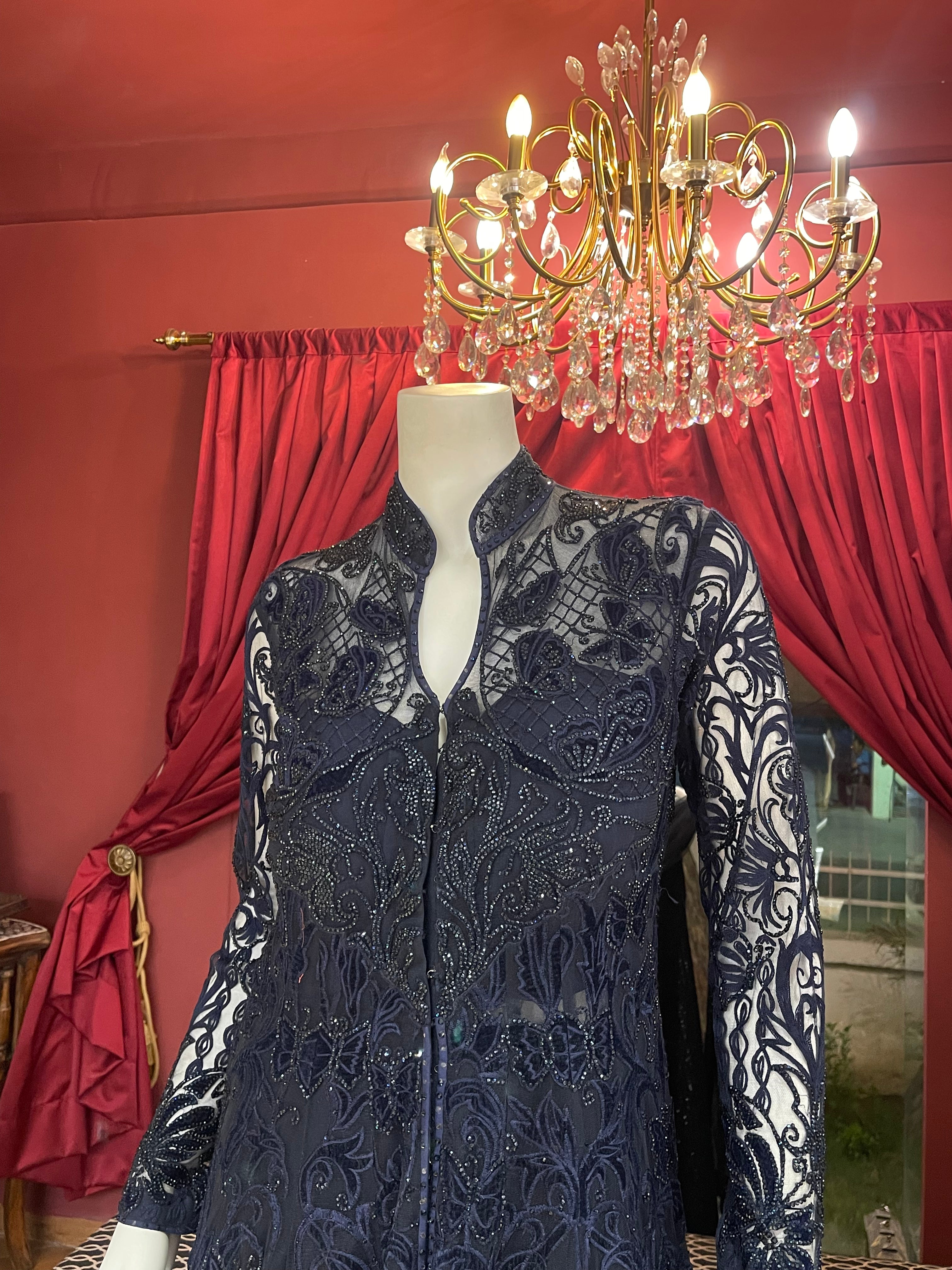 Blue Full Sleeves Gown