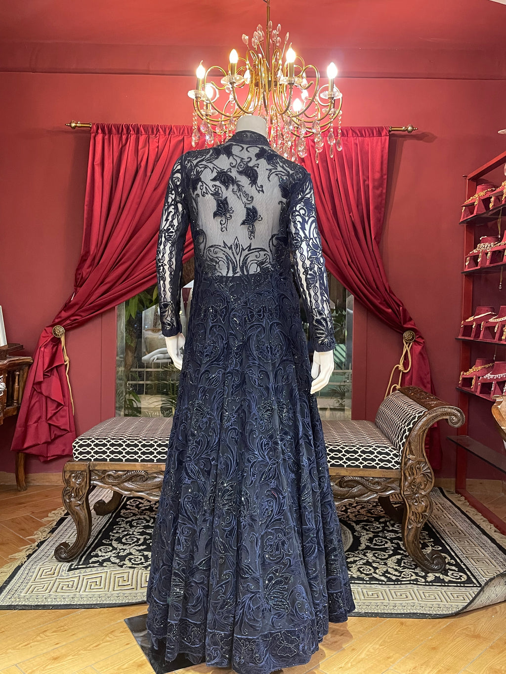 Blue Full Sleeves Gown