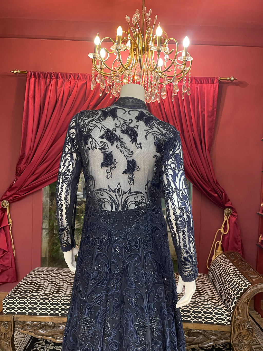 Blue Full Sleeves Gown