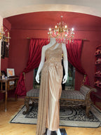 Golden One Shoulder Gown