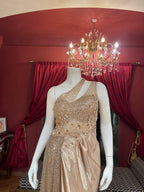Golden One Shoulder Gown