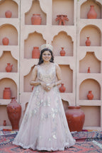 Peach Foil Gown